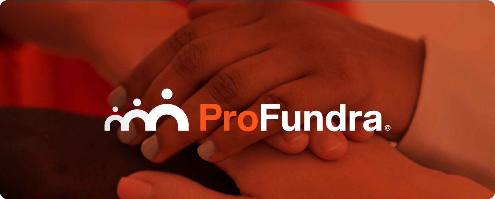 ProFundra platform showing hands coming together