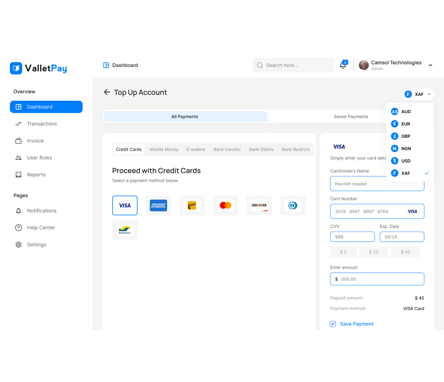 ValletPay security features showcase